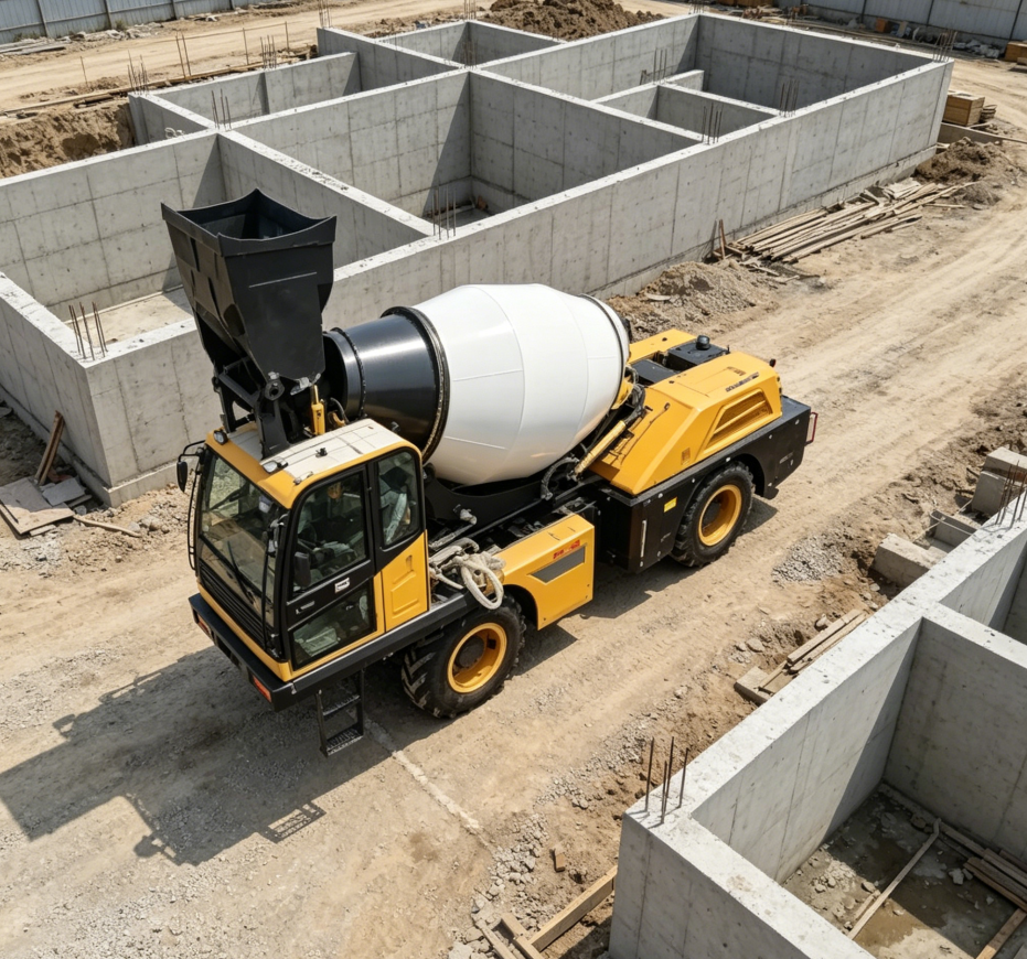 Heavy Equipment In Construction - 3.5m3 Heavy Duty Self Loading Concrete