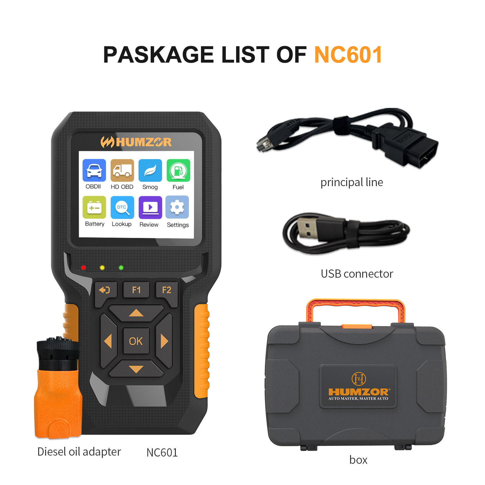 Heavy Equipment Diagnostic Tool - HUMZOE NC601 OBD Vehicle Detector Equipment