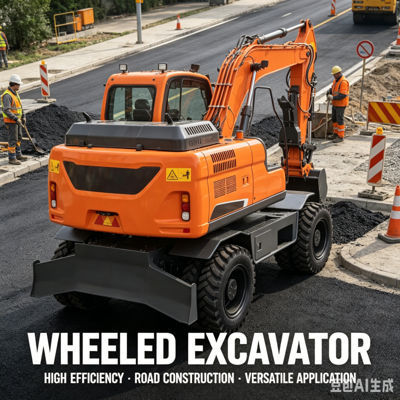 Heavy Equipment In Construction - Durable Wheel Mounted Excavator 30 Ton