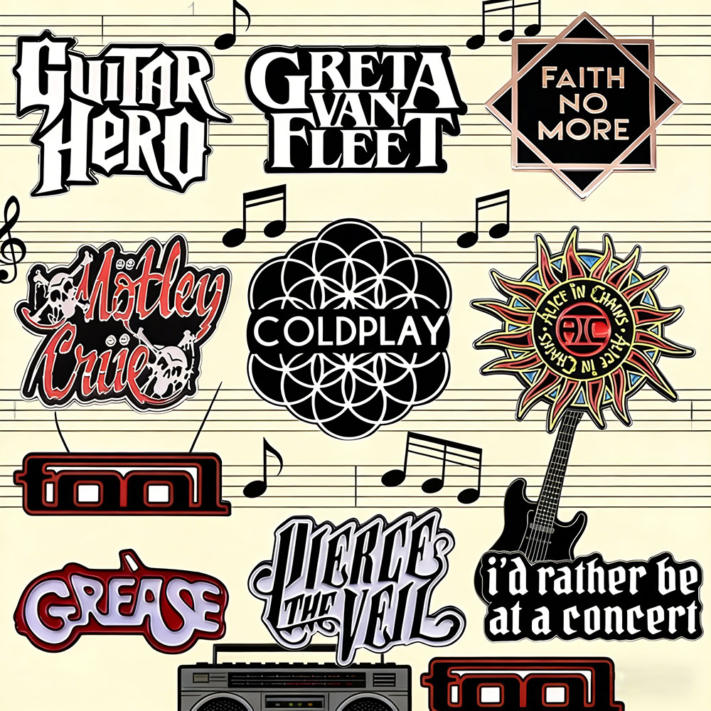 Music Logo Brooch Classic 80s  - Heavy Equipment Logo のレビューと価格