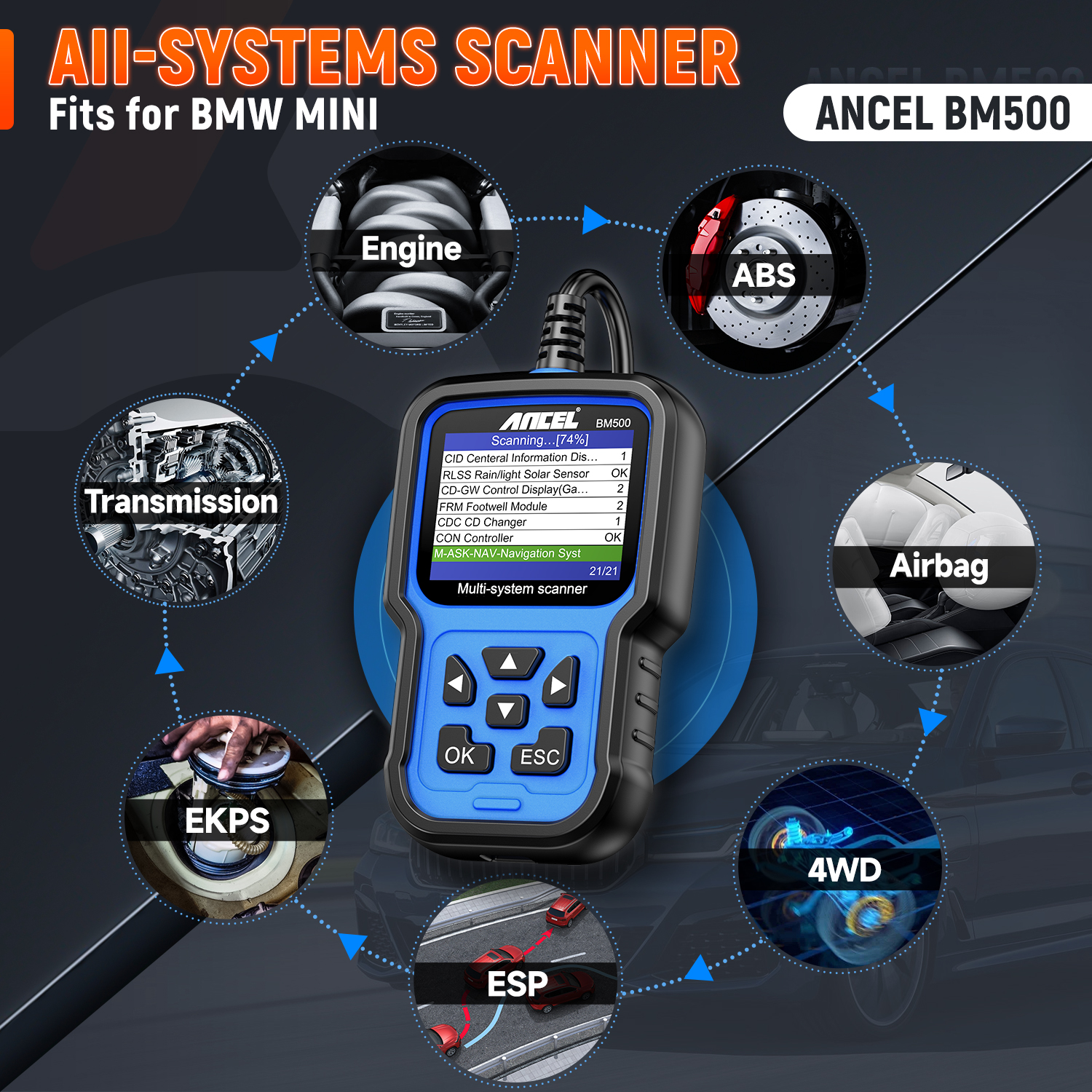 ANCEL BM500 Full System OBD2 S - Heavy Equipment Diagnostic Tool のレビューと価格