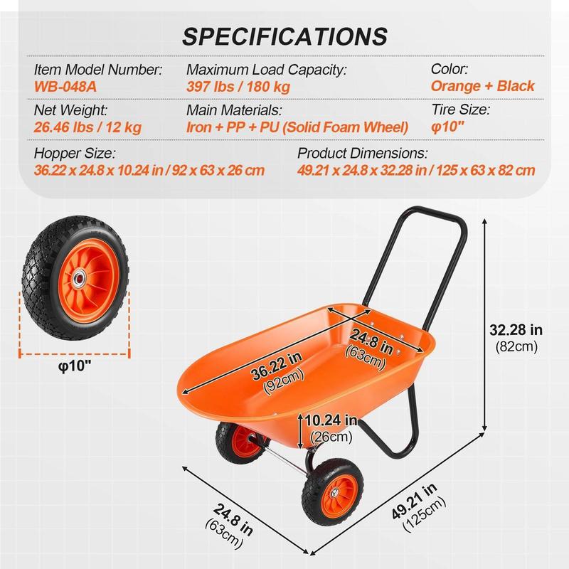 Garden Trolley 5 Cu. Ft. 397 l - Heavy Equipment Hauling のレビューと価格