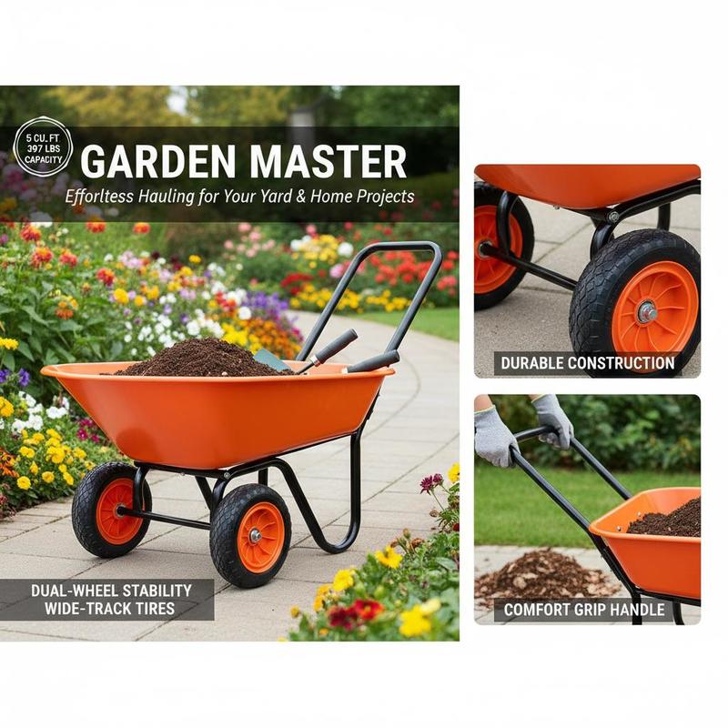 Garden Trolley 5 Cu. Ft. 397 l - Heavy Equipment Hauling のレビューと価格