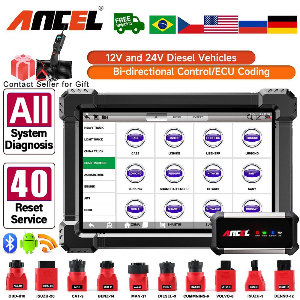 ANCEL X7 HD Heavy Duty Truck D - Heavy Equipment Diagnostic Tool のレビューと価格
